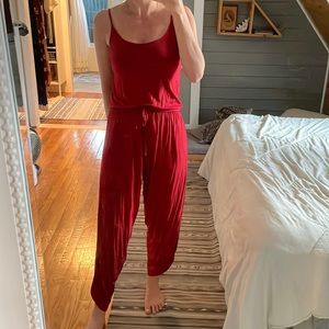 Red jumpsuit